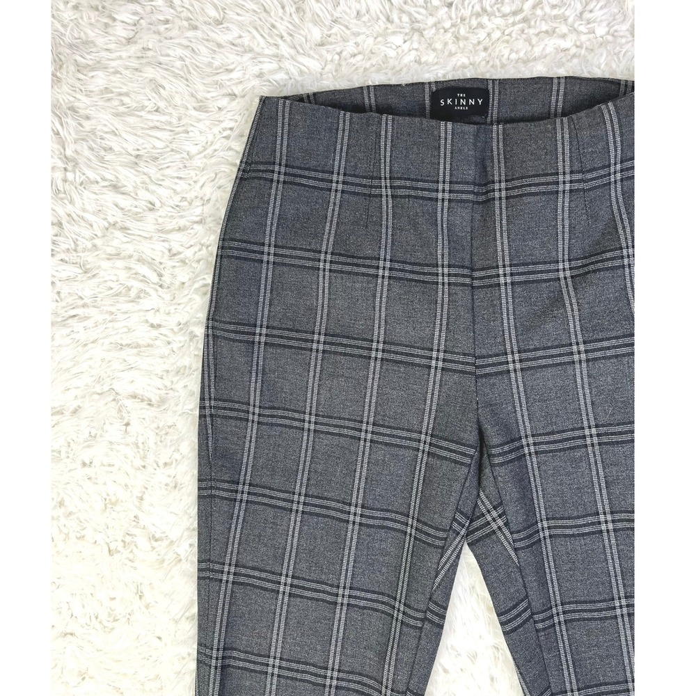 White House Black Market Ankle Pants Plaid Career Stretchy Size 0 - Picture 2 of 5